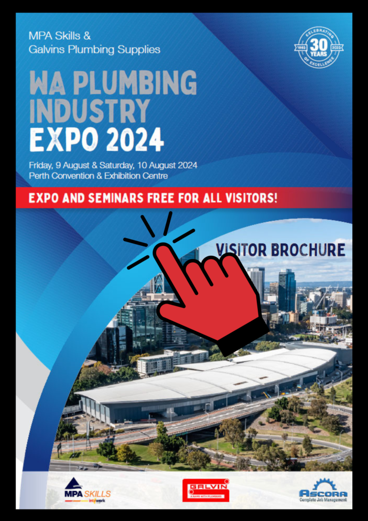 WA Plumbing Expo Visitor Brochure front page